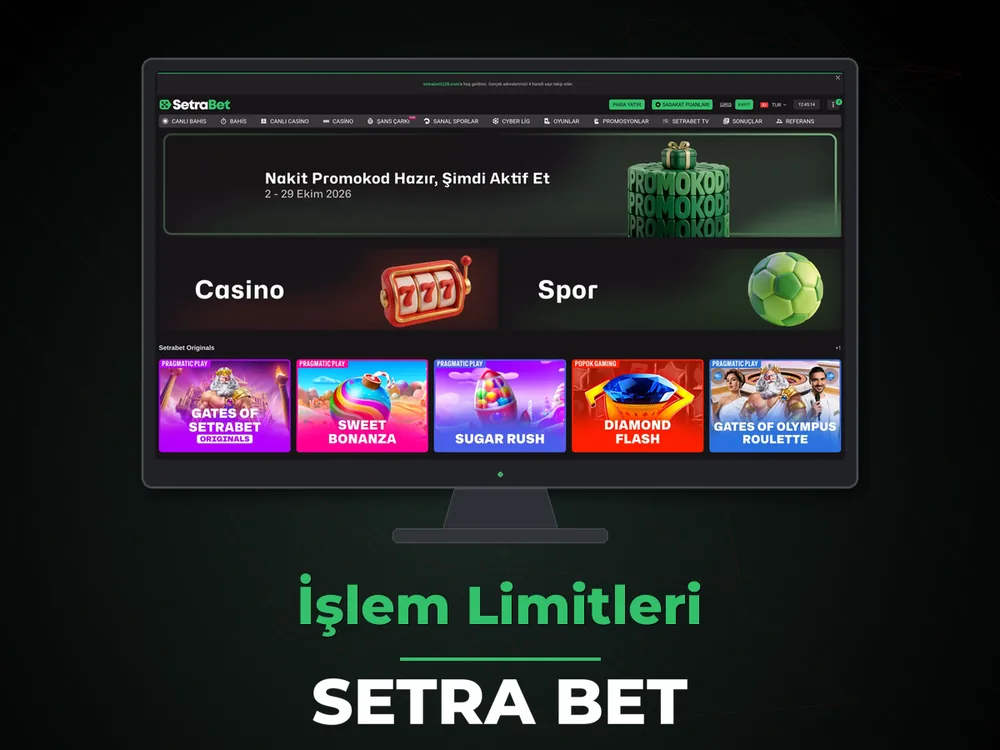 Setra Bet - İşlem Limitleri